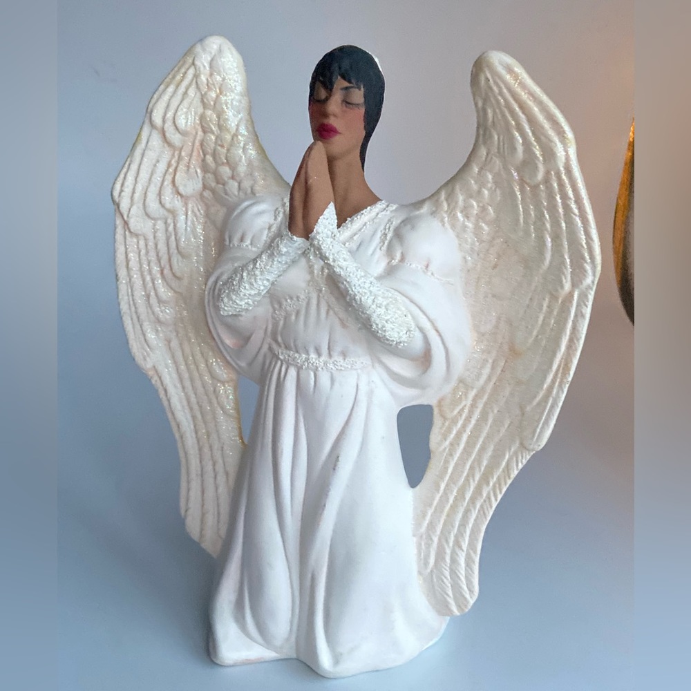 Ceramic African American Christmas Angel